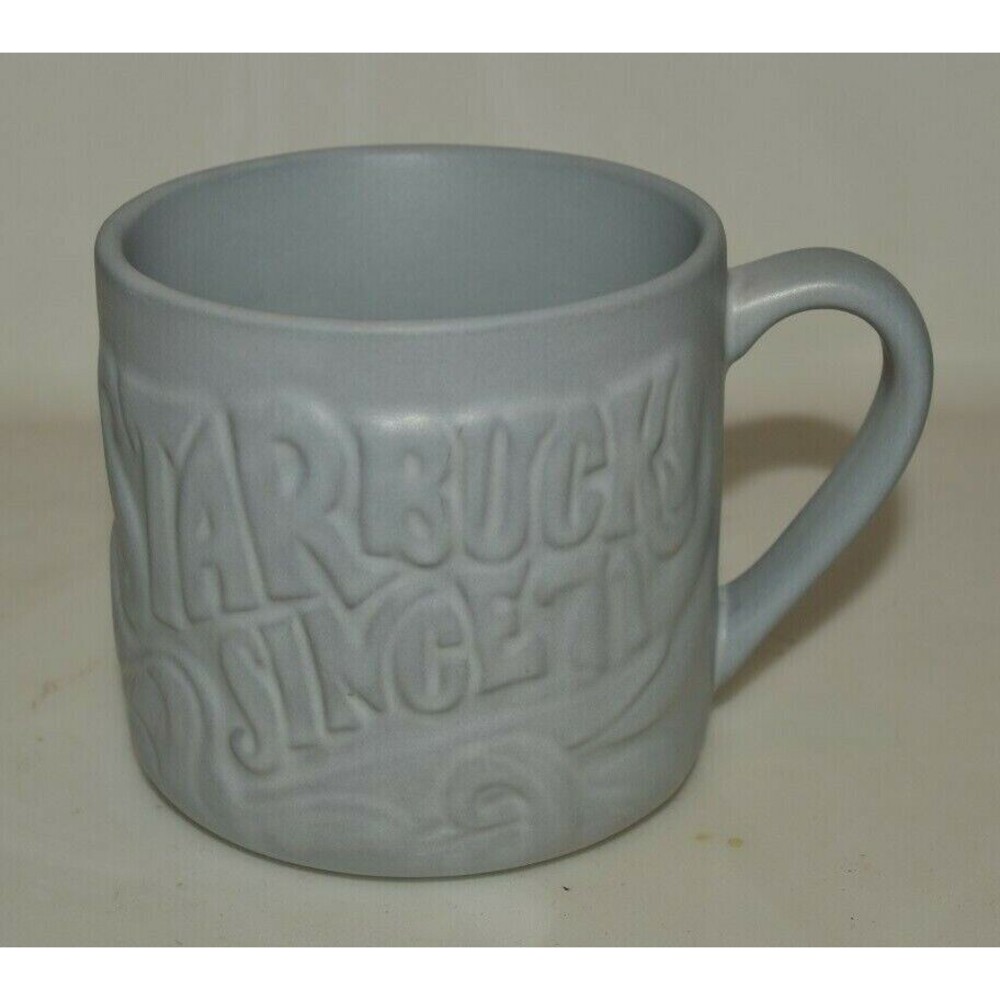Nice Minty 2016 Starbucks "Since 71" 3D MERMAID Siren 12oz Gray Coffee Mug Rare